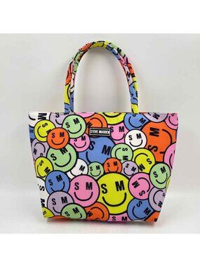 Steve Madden Smiley Bright Women's Multi-Color Lunch Tote Bag Insulated